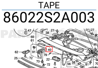 Honda 86022S2A003 TAPE