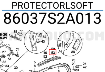 Honda 86037S2A013 PROTECTORLSOFT