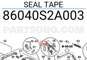 Honda 86040S2A003 SEAL TAPE