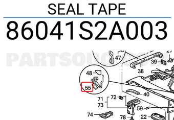 Honda 86041S2A003 SEAL TAPE