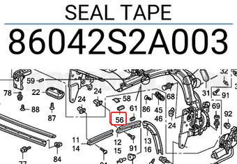 Honda 86042S2A003 SEAL TAPE