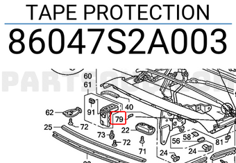 Honda 86047S2A003 TAPE PROTECTION