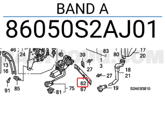 Honda 86050S2AJ01 BAND A