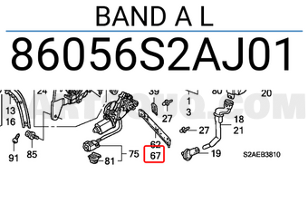 Honda 86056S2AJ01 BAND A L