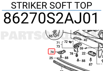 Honda 86270S2AJ01 STRIKER SOFT TOP