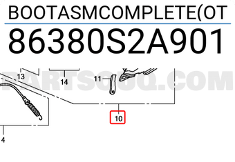 Honda 86380S2A901 BOOTASMCOMPLETE(OT