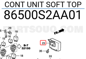Honda 86500S2AA01 CONT UNIT SOFT TOP