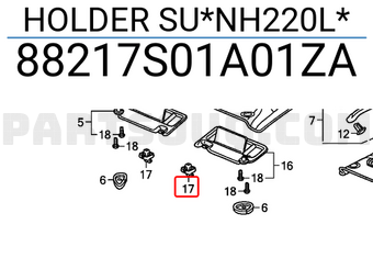 Honda 88217S01A01ZA HOLDER SU*NH220L*