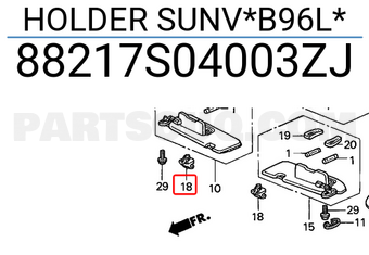Honda 88217S04003ZJ HOLDER SUNV*B96L*