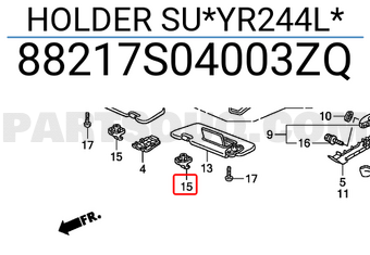 Honda 88217S04003ZQ HOLDER SU*YR244L*