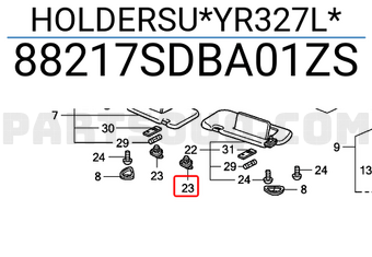 Honda 88217SDBA01ZS HOLDERSU*YR327L*