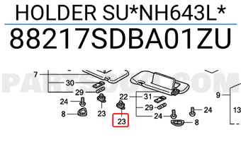 Honda 88217SDBA01ZU HOLDER SU*NH643L*