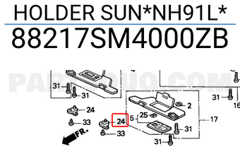 Honda 88217SM4000ZB HOLDER SUN*NH91L*