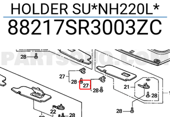Honda 88217SR3003ZC HOLDER SU*NH220L*