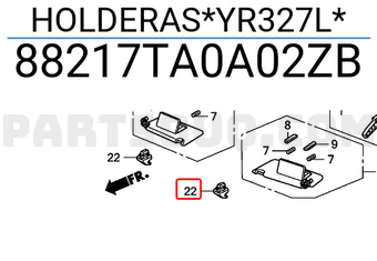 Honda 88217TA0A02ZB HOLDERAS*YR327L*