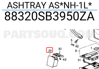 Honda 88320SB3950ZA ASHTRAY AS*NH-1L*