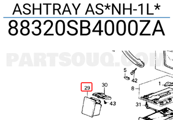 Honda 88320SB4000ZA ASHTRAY AS*NH-1L*