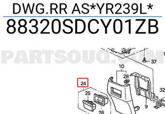 Honda 88320SDCY01ZB DWG.RR AS*YR239L*