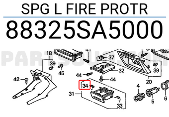Honda 88325SA5000 SPG L FIRE PROTR