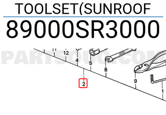 Honda 89000SR3000 TOOLSET(SUNROOF