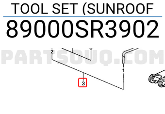 Honda 89000SR3902 TOOL SET (SUNROOF