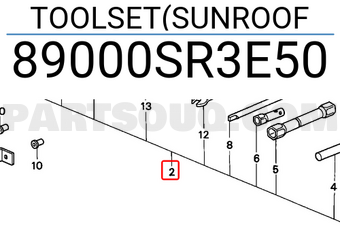 Honda 89000SR3E50 TOOLSET(SUNROOF