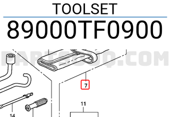 Honda 89000TF0900 TOOLSET