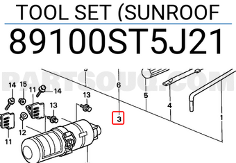 Honda 89100ST5J21 TOOL SET (SUNROOF