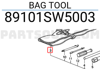 Honda 89101SW5003 BAG TOOL