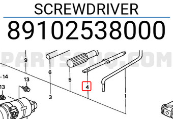 Honda 89102538000 SCREWDRIVER