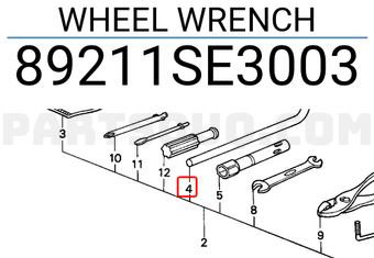 Honda 89211SE3003 WHEEL WRENCH