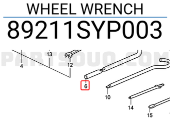 Honda 89211SYP003 WHEEL WRENCH