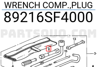 Honda 89216SF4000 WRENCH COMP.,PLUG