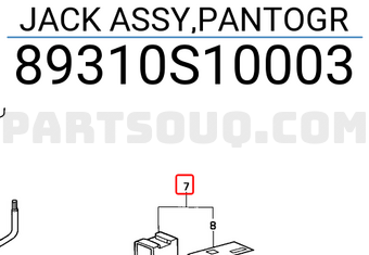 Honda 89310S10003 JACK ASSY,PANTOGR