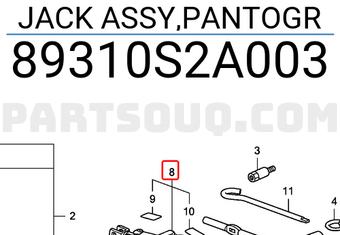 Honda 89310S2A003 JACK ASSY,PANTOGR