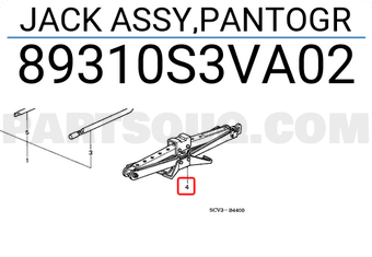 Honda 89310S3VA02 JACK ASSY,PANTOGR