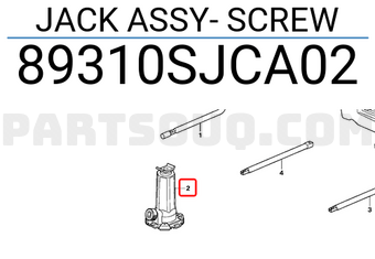 Honda 89310SJCA02 JACK ASSY- SCREW