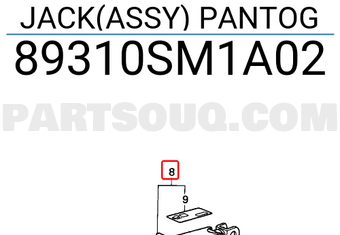 Honda 89310SM1A02 JACK(ASSY) PANTOG