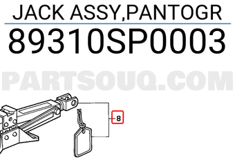 Honda 89310SP0003 JACK ASSY,PANTOGR