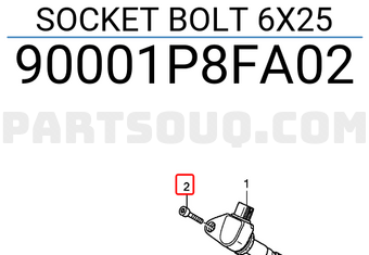 Honda 90001P8FA02 SOCKET BOLT 6X25