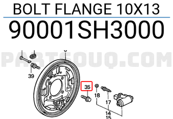 Honda 90001SH3000 BOLT FLANGE 10X13