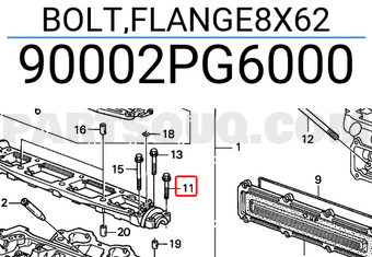 Honda 90002PG6000 BOLT,FLANGE8X62
