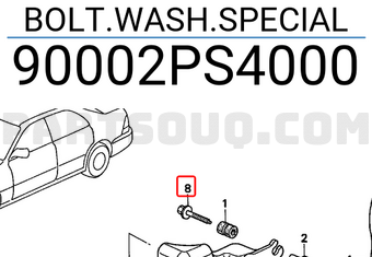 Honda 90002PS4000 BOLT.WASH.SPECIAL