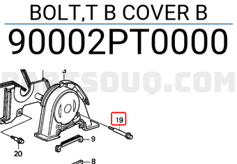 Honda 90002PT0000 BOLT,T B COVER B