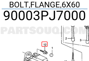 Honda 90003PJ7000 BOLT,FLANGE,6X60