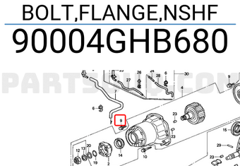 Honda 90004GHB680 BOLT,FLANGE,NSHF