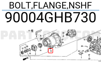 Honda 90004GHB730 BOLT,FLANGE,NSHF