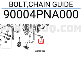 Honda 90004PNA000 BOLT,CHAIN GUIDE