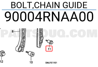 Honda 90004RNAA00 BOLT,CHAIN GUIDE