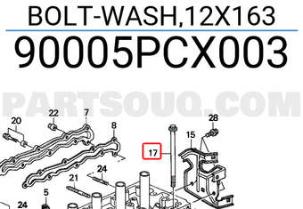 Honda 90005PCX003 BOLT-WASH,12X163